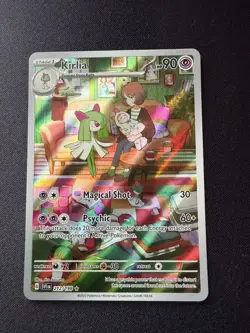 Pokemon TCG Scarlet & Violet Kirlia Full Art Holo Card 212/198 Illustration Rare - Image 1