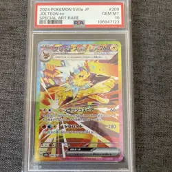 PSA 10 Jolteon ex SAR 209/187 Terastal Festival sv8a 2024 Pokemon Card Japanese - Image 1