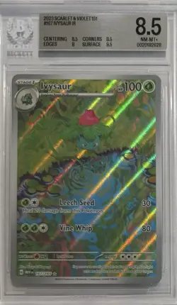 Pokemon Ivysaur 167/165 Scarlet & Violet 151 Illustration Rare Holo BGS 8.5 EN - Image 1
