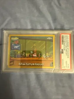 2025 Topps Chrome Spongebob 25th Bikini Bottom Airport Gold /50 PSA 10! - Image 2