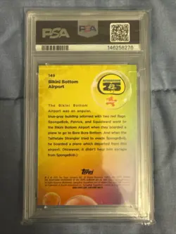 2025 Topps Chrome Spongebob 25th Bikini Bottom Airport Gold /50 PSA 10! - Image 3