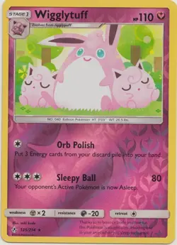 Wigglytuff 135/214 Reverse Holo Unbroken Bonds Pokemon Card NM - Image 1