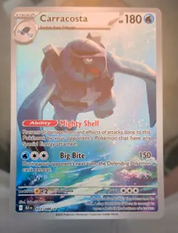 CARRACOSTA 107/086 HOLO ILLUSTRATION RARE BLACK BOLT POKEMON - Image 1