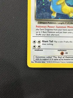 Pokemon TCG Dark Dragonite Holo Rare Card 5/82 Team Rocket Series MP WOTC - Image 5
