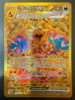 Gold Charizard ex NM 228/197 SV03: Obsidian Flames Pokmeon TCG - Image 1