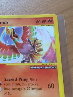 Pokemon TCG Ho-oh WOTC Pokemon center NY Promo 52 LP - Image 4