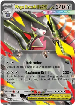 Mega Excadrill ex Double Rare ME05: Pitch Black 065/084 NM Holo - Image 1