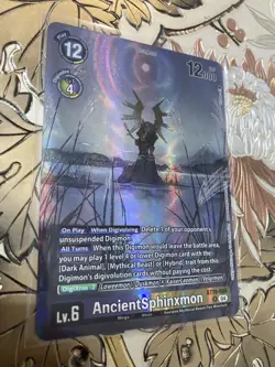 Digimon Card Game AncientSphinxmon Alternate Art Foil BT18-084 Tamers Selection - Image 1