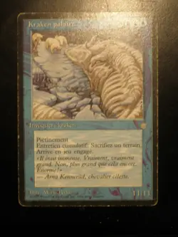 mtg magic polar kraken ice age FRENCH vf fr kraken polaire ere glaciaire POOR - Image 1
