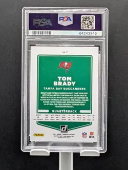 2021 Tom Brady Donruss Press Proof Premium Football Holo Foil #1 Card ~ PSA 10 ! - Image 2