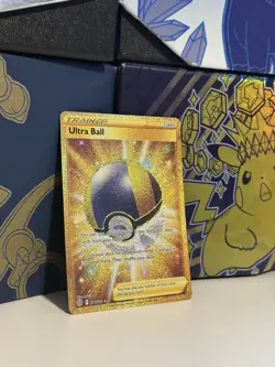 Ultra Ball Gold Secret Rare 186/172 Brilliant Stars Pokemon NM - Image 3