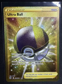 Pokemon Brilliant Stars Secret Rare Ultra Ball 186/172 NM - Image 1