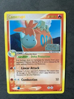 Pokemon CAMERUPT Card 3/100 Reverse Holo Rare EX Crystal Guardians NM STAMPED - Image 1