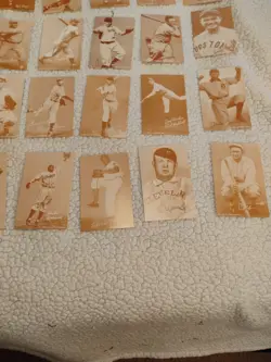 1980 ESCO Baseball Hall of Fame Exhibit Card COMPLETE SET (32) Sepia Mantle Ruth - Image 4