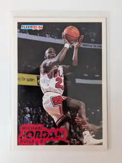 Michael Jordan #28 1993 Fleer NBA Basketball Trading Card Chicago Bulls - Image 1