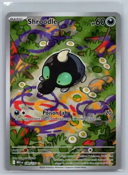 Shroodle 149/132 Illustration Rare Mega Evolution Pokemon Holo Near Mint - Image 1