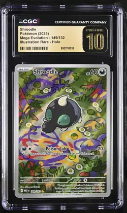 Pokemon Shroodle 149/132 Illustration Rare Mega Evolution - CGC 10 PRISTINE - Image 1