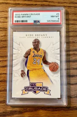 2012-13 Panini Crusade Kobe Bryant Los Angeles Lakers #5 PSA 8 🪽 🪽 - Image 1