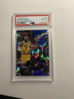 2023 Select Lebron James Blue Cracked Ice Premier #135 PSA 10 B6 - Image 1