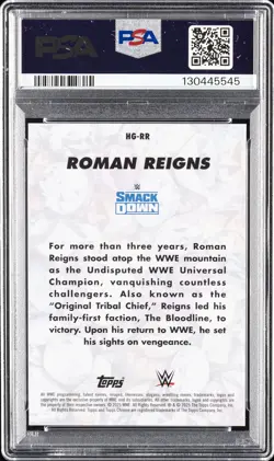 2025 TOPPS CHROME WWE HIDDEN GEMS #HGRR ROMAN REIGNS PSA 10 - Image 2