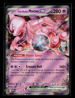 Team Rocket's Mewtwo ex 205 Holo Promo Scarlet & Violet Promo Pokemon NM/M - Image 1