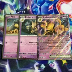 Pokemon Cards TCG: Abra/ Kadabra/ Alakazam ex SVP 050 Black Star Promo ENG - NM - Image 1