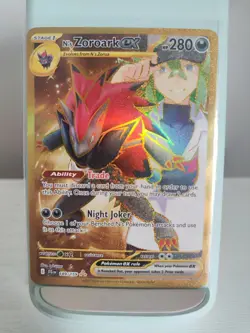 Pokemon TCG N's Zoroark EX 189/159 | Hyper Rare Gold Full Art Holo Card | NM/M - Image 1
