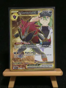 N's Zoroark Ex Pokemon TCG S&V Journey Together Gold Secret Rare NM 189/159 - Image 1