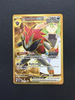 Pokemon TCG Journey Together N's Zoroark EX Card 189/159 Gold NM - Image 1
