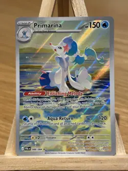 Primarina 088/084 Pitch Black ILLUSTRATION RARE Pokemon Card NM - Image 1