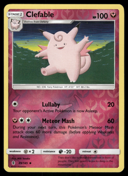 Pokemon TCG - Guardians Rising - Clefable 89/145 Reverse Holo - P - Image 1