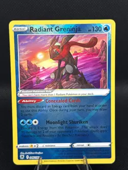 Radiant Greninja 046/189 Radiant Rare Astral Radiance Pokemon Holo NM - Image 1