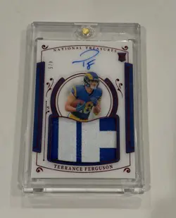 2025 Panini National Treasures - Rookie Patch Autographs Terrance Ferguson # 4/5 - Image 1