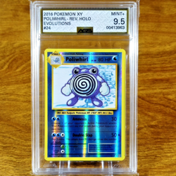 Pokemon XY Evolutions Poliwhirl Reverse Holo 24/108 AGS Mint+ 9.5 Uncommon 2016 - Image 1