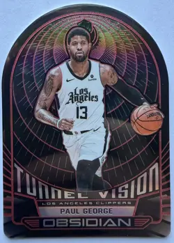 2019-20 Panini Obsidian Paul George Tunnel Vision Electric Etch Red /5 - Image 1
