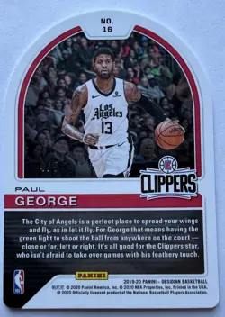 2019-20 Panini Obsidian Paul George Tunnel Vision Electric Etch Red /5 - Image 2