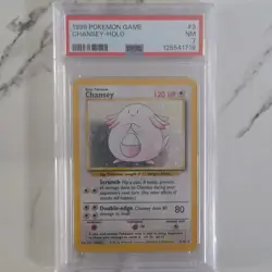 Chansey 3/102 - PSA Grade 7 - Holo Pokemon TCG Base Set (1999) Unlimited Holo - Image 1