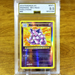 Pokemon XY Evolutions Nidoking 45/108 AGS Mint+ 9.5 Reverse Holo Rare 2016 - Image 1