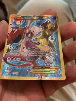 Pokemon Mewtwo EX Full Art Secret Holo Rare Card 163/162 XY Breakthrough - Image 2