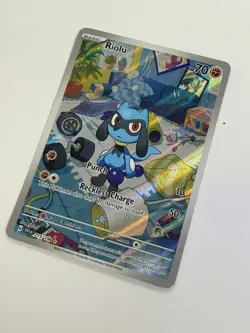 Pokemon TCG Riolu 215/198 Illustration Rare Full Art Holo - Image 1
