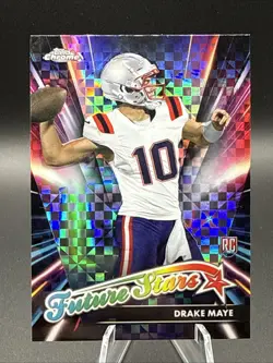 2024 Topps Chrome - Future Stars Drake Maye #FS-3 X-Fractor (RC) - Image 1