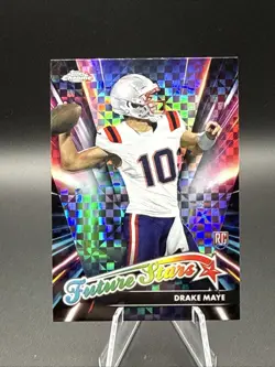 2024 Topps Chrome - Future Stars Drake Maye #FS-3 X-Fractor (RC) - Image 2
