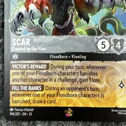 Disney Lorcana Attack of the Vine Scar Created by the Vine 194/207 Legendary NM - Image 4