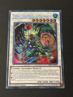 Yu-Gi-Oh Tengu The Winged Mayakashi 1st Edition HISU-EN034 NM Secret Rare - Image 1