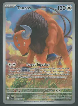 Tauros Pokemon ME04: Chaos Rising #096/086 Illustration Rare Holo NM - Image 1