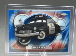 2026 Topps Chrome Disney #26 Sheriff Blue Wave Refractor /150 Cars - Image 1