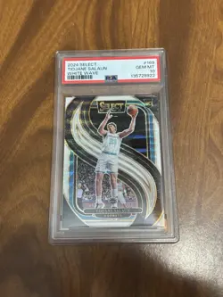 2024-25 Panini Select - Premier Level Tidjane Salaun White Wave /99 Psa 10 - Image 1