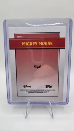 2026 Topps Disney Neon Chrome Mickey Mouse Gold Wave /50 #MSSP-2 Short Print - Image 2