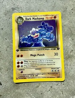 Pokemon Dark Machamp 1st Edition Holo 10/82 Team Rocket Rare WOTC 2000 - Image 1