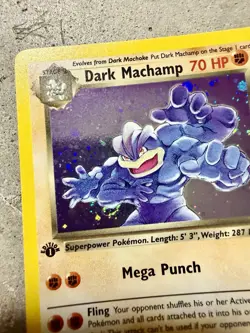 Pokemon Dark Machamp 1st Edition Holo 10/82 Team Rocket Rare WOTC 2000 - Image 4